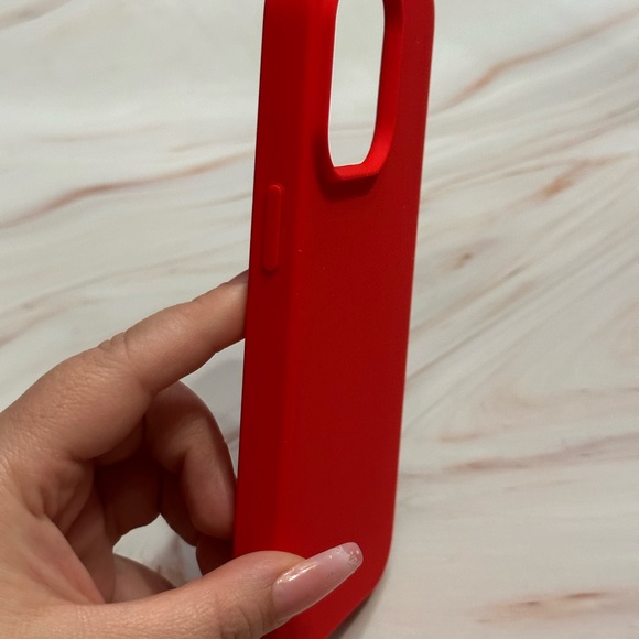 Solid Red iPhone 15 Pro Max Case - Picture 2 of 5